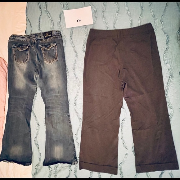 Womens Jeans Jacket Leather Skirt Dress 18 18W LOT - Picture 6 of 8